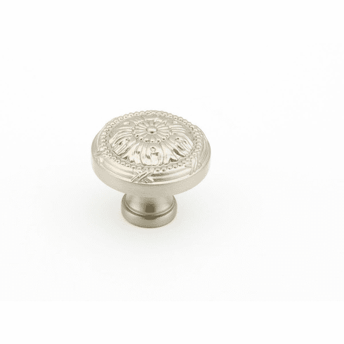Schaub 751-15 Versailles, Knob, Satin Nickel, 1-1/4" dia