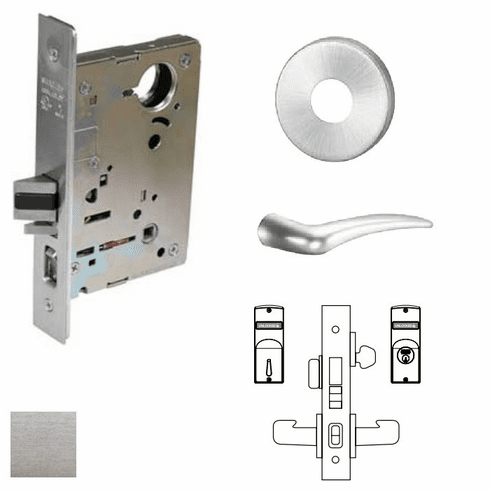 SARGENT 8245-LNA-26D-RH-LC Mts Lever Lock X Rh Less Cylinder
