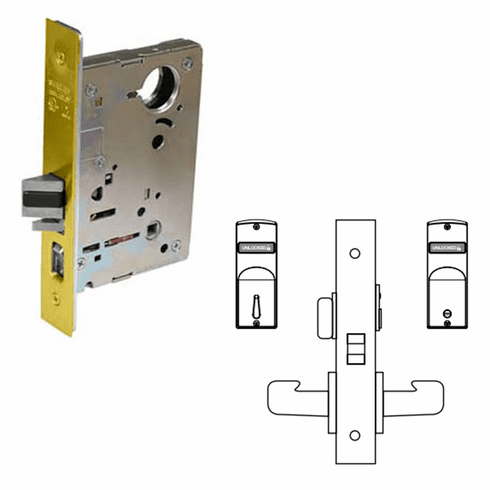 SARGENT 8265-04 Privacy Lever Mortise Lock Body