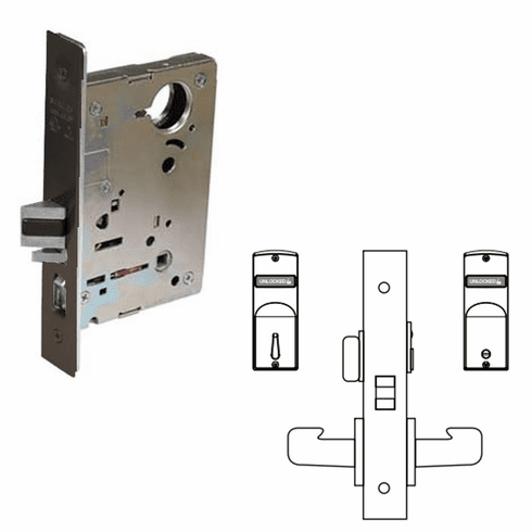 SARGENT 8265-10B 8200 Series 8265 Privacy Bath/Bedroom Non-Keyed Lockset 826510B 8265 10B