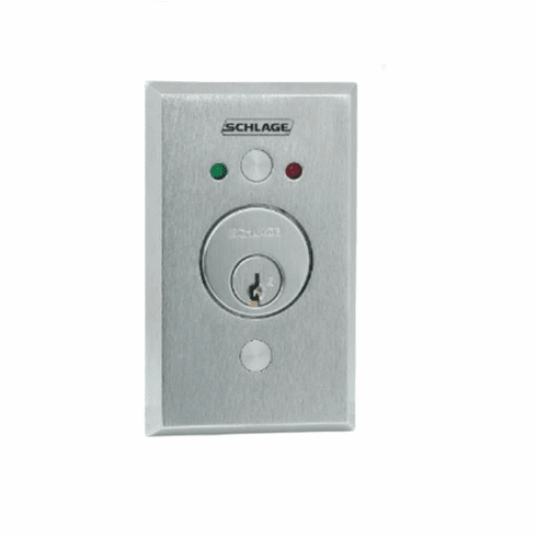 SCHLAGE 653-04-L2-NS Narrow Stile Keyswitch X Two Leds