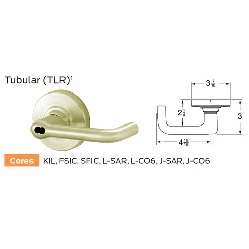 SCHLAGE ALX80BDC-TLR-606 Storeroom Sfic 2-3/4 Back Ansi Strik