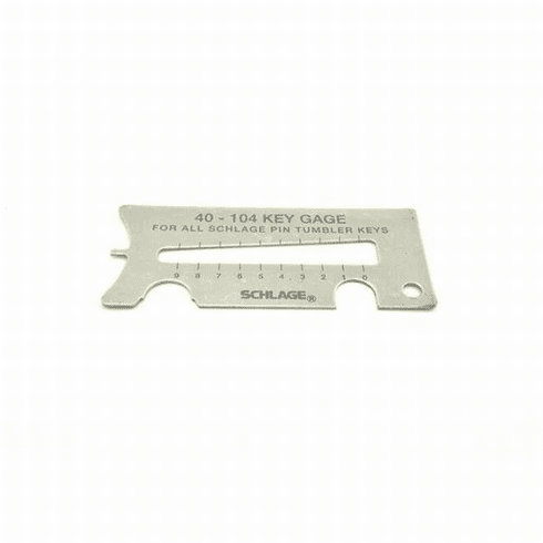 SCHLAGE COMMERCIAL 40-104 Key Gage, All Except Sfic 40104 40 104