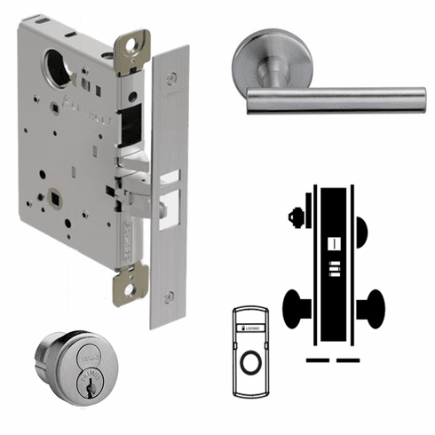 SCHLAGE L9050RD-M51A-626-RH Entrance/Office Sgl Cyl Mortise Lock