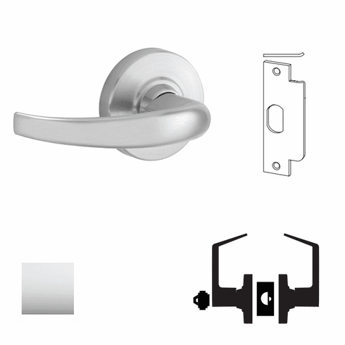 SCHLAGE ND70BDC-SPA-625 Cyl. Lockset (With Thru-Bolts)