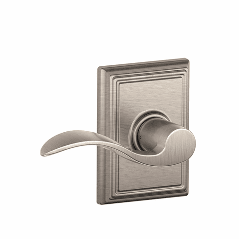 SCHLAGE RESIDENTIAL F10-ACC-619-ADD F10 Accent Passage Lever Lock With Addison Trim F10ACC619ADD F10 ACC 619 ADD