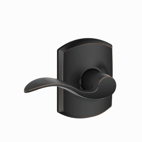 SCHLAGE RESIDENTIAL F10-ACC-716-GRW F10 Accent Passage Lever Lock With Greenwich Trim F10ACC716GRW F10 ACC 716 GRW