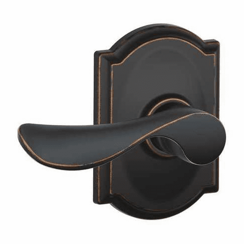 SCHLAGE RESIDENTIAL F10-CHP-716-CAM F10 Champagne Passage Lever Lock With Camelot Trim F10CHP716CAM F10 CHP 716 CAM