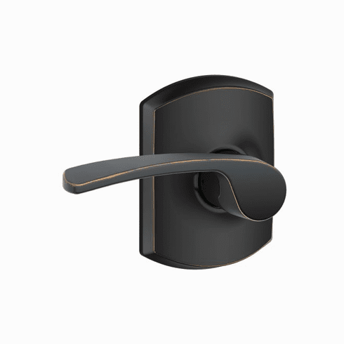 SCHLAGE RESIDENTIAL F10-MER-716-GRW F10 Merano Passage Lever Lock With Greenwich Trim F10MER716GRW F10 MER 716 GRW