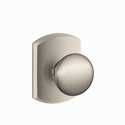 SCHLAGE RESIDENTIAL F10-PLY-619-GRW F10 Plymouth Passage Knob Lock With Greenwich Trim F10PLY619GRW F10 PLY 619 GRW