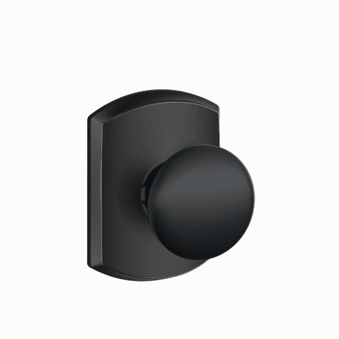 SCHLAGE RESIDENTIAL F10-PLY-716-GRW F10 Plymouth Passage Knob Lock With Greenwich Trim F10PLY716GRW F10 PLY 716 GRW