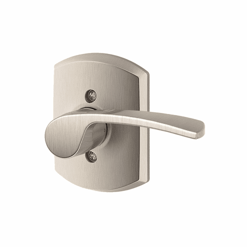 SCHLAGE RESIDENTIAL F170-MER-619-GRW-RH F170 Merano Dummy Lever Lock With Greenwich Trim F170MER619GRWRH F170 MER 619 GRW RH
