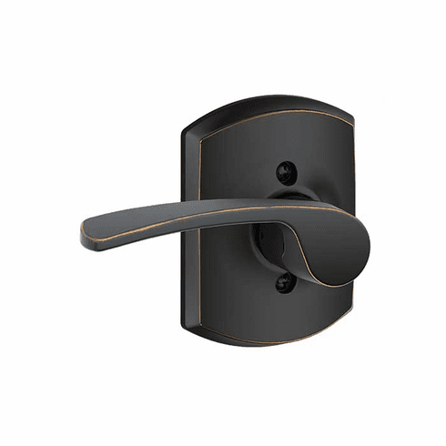 SCHLAGE RESIDENTIAL F170-MER-716-GRW-RH F170 Merano Dummy Lever Lock With Greenwich Trim F170MER716GRWRH F170 MER 716 GRW RH