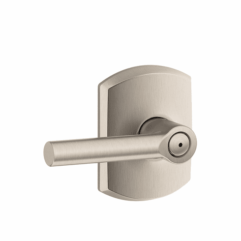 SCHLAGE RESIDENTIAL F40-BRW-619-GRW F40 Broadway Privacy Lever Lock With Greenwich Trim F40BRW619GRW F40 BRW 619 GRW
