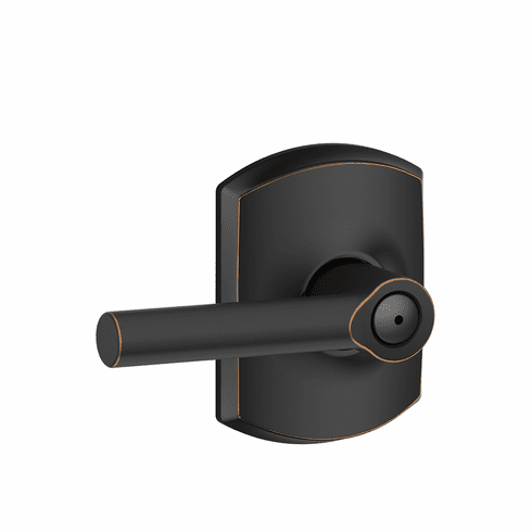 SCHLAGE RESIDENTIAL F40-BRW-716-GRW F40 Broadway Privacy Lever Lock With Greenwich Trim F40BRW716GRW F40 BRW 716 GRW