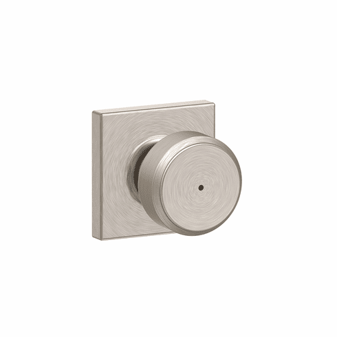 SCHLAGE RESIDENTIAL F40-BWE-619-COL F40 Bowery Privacy Knob Lock With Collins Trim F40BWE619COL F40 BWE 619 COL