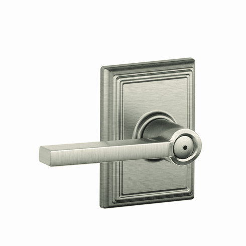 SCHLAGE RESIDENTIAL F40-LAT-619-ADD F40 Latitude Privacy Lever Lock With Addison Trim F40LAT619ADD F40 LAT 619 ADD
