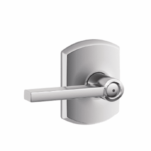 SCHLAGE RESIDENTIAL F40-LAT-625-GRW F40 Latitude Privacy Lever Lock With Greenwich Trim F40LAT625GRW F40 LAT 625 GRW