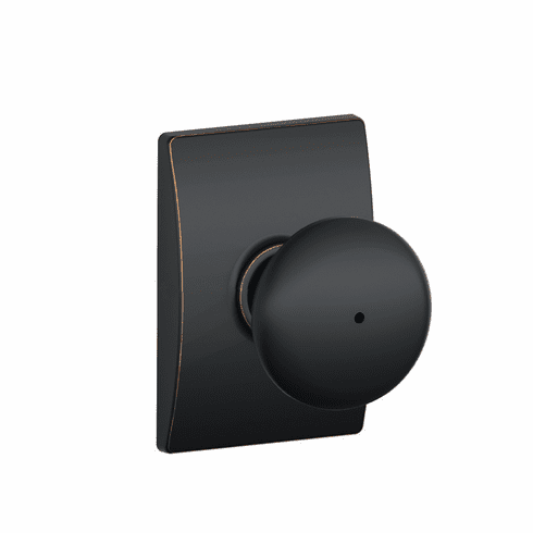 SCHLAGE RESIDENTIAL F40-PLY-716-CEN F40 Plymouth Privacy Knob Lock With Century Trim F40PLY716CEN F40 PLY 716 CEN