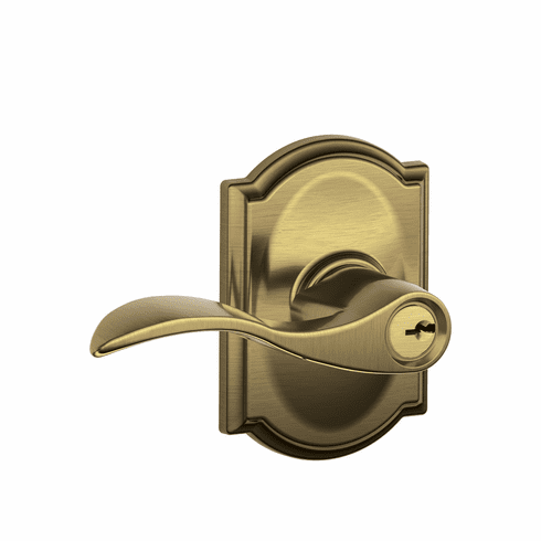 SCHLAGE RESIDENTIAL F51A-ACC-609-CAM F51A Accent Keyed Entry Lever Lock With Camelot Trim F51AACC609CAM F51A ACC 609 CAM