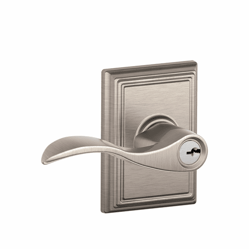 SCHLAGE RESIDENTIAL F51A-ACC-619-ADD F51A Accent Keyed Entry Lever Lock With Addison Trim F51AACC619ADD F51A ACC 619 ADD