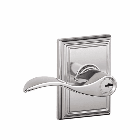 SCHLAGE RESIDENTIAL F51A-ACC-625-ADD F51A Accent Keyed Entry Lever Lock With Addison Trim F51AACC625ADD F51A ACC 625 ADD