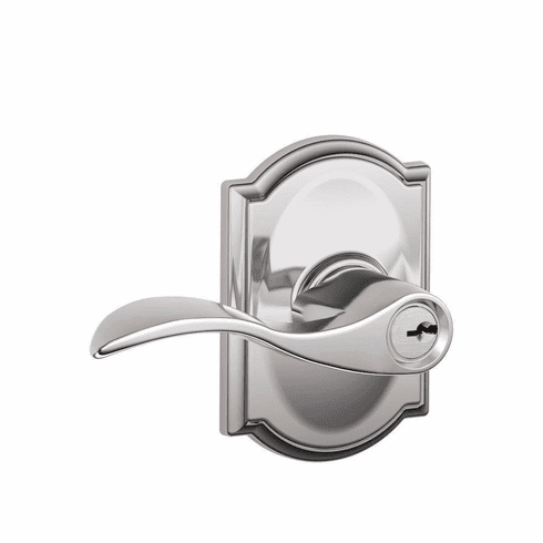 SCHLAGE RESIDENTIAL F51A-ACC-625-CAM F51A Accent Keyed Entry Lever Lock With Camelot Trim F51AACC625CAM F51A ACC 625 CAM