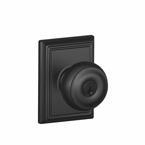 SCHLAGE RESIDENTIAL F51A-GEO-622-ADD F51A Georgian Keyed Entry Knob Lock With Addison Trim F51AGEO622ADD F51A GEO 622 ADD