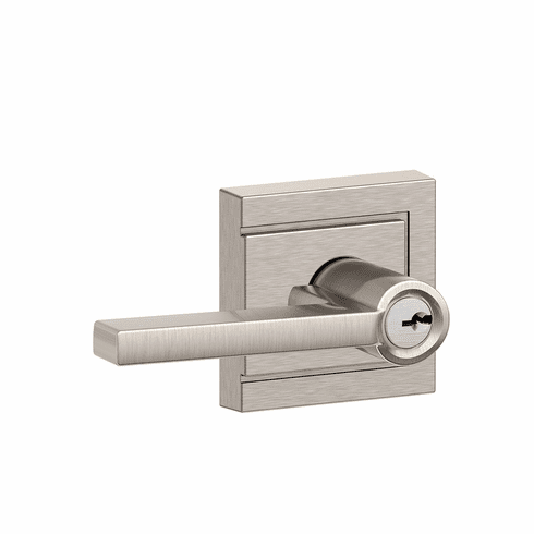 SCHLAGE RESIDENTIAL F51A-LAT-619-ULD F51A Latitude Keyed Entry Lever Lock With Upland Trim F51ALAT619ULD F51A LAT 619 ULD