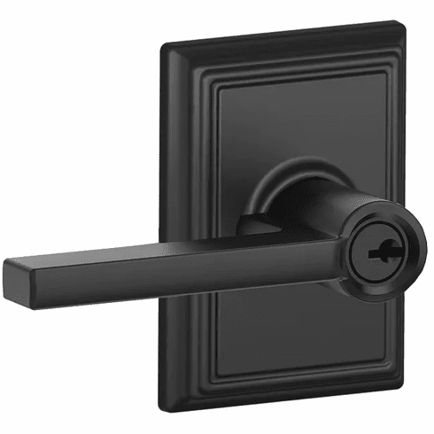 SCHLAGE RESIDENTIAL F51A-LAT-622-ADD F51A Latitude Keyed Entry Lever Lock With Addison Trim F51ALAT622ADD F51A LAT 622 ADD