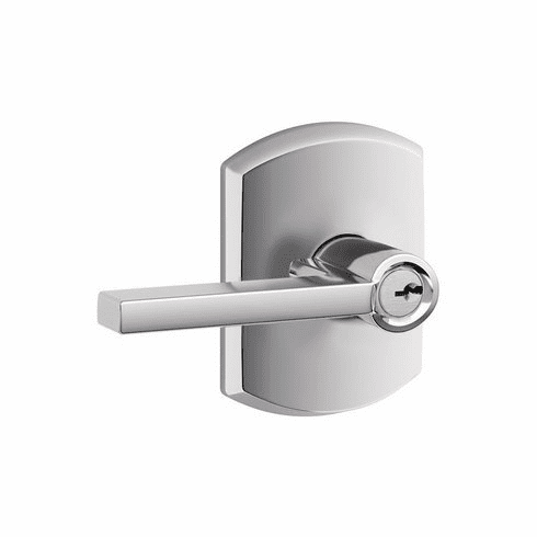 SCHLAGE RESIDENTIAL F51A-LAT-625-GRW F51A Latitude Keyed Entry Lever Lock With Greenwich Trim F51ALAT625GRW F51A LAT 625 GRW