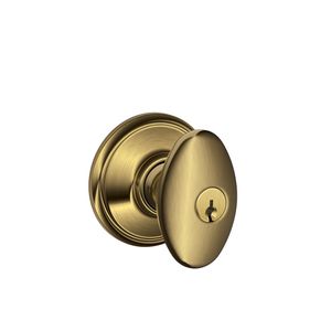 SCHLAGE RESIDENTIAL F51A-SIE-605-BRK F51A Siena Keyed Entry Knob Lock With Brookshire Trim F51ASIE605BRK F51A SIE 605 BRK