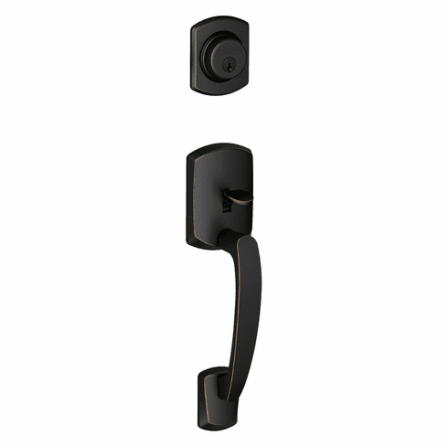 SCHLAGE RESIDENTIAL F58-GRW-716 F58 Greenwich Handleset/Entrance Lock Exterior F58GRW716 F58 GRW 716