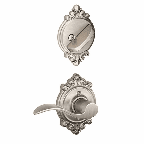 SCHLAGE RESIDENTIAL F59-ACC-619-BRK-RH F59 Accent Inside Trim Handleset/Entrance Lever Lock With Brookshire Trim F59ACC619BRKRH F59 ACC 619 BRK RH