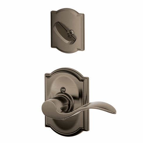 SCHLAGE RESIDENTIAL F59-ACC-620-CAM-RH F59 Accent Inside Trim Handleset/Entrance Lever Lock With Camelot Trim F59ACC620CAMRH F59 ACC 620 CAM RH