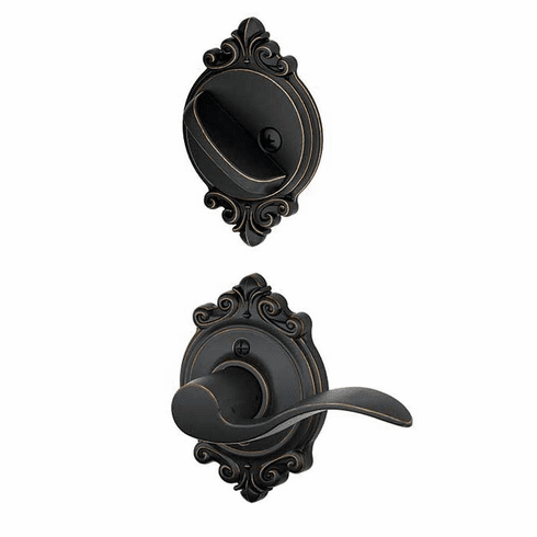 SCHLAGE RESIDENTIAL F59-ACC-716-BRK-LH F59 Accent Inside Trim Handleset/Entrance Lever Lock With Brookshire Trim F59ACC716BRKLH F59 ACC 716 BRK LH