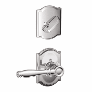 SCHLAGE RESIDENTIAL F59-BIR-625-CAM F59 Birmingham Inside Trim Handleset/Entrance Lever Lock With Camelot Trim F59BIR625CAM F59 BIR 625 CAM