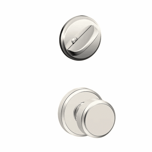 SCHLAGE RESIDENTIAL F59-BWE-618-GSN F59 Bowery Inside Trim Handleset/Entrance Knob Lock With Greyson Trim F59BWE618GSN F59 BWE 618 GSN