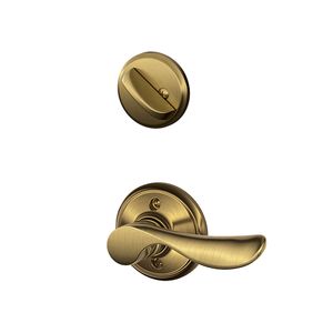 SCHLAGE RESIDENTIAL F59-CHP-609-LH F59 Champagne Inside Trim Handleset/Entrance Lever Lock F59CHP609LH F59 CHP 609 LH