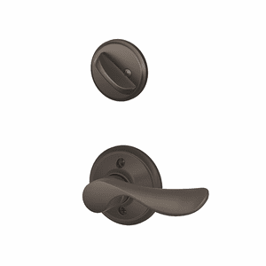 SCHLAGE RESIDENTIAL F59-CHP-613-LH F59 Champagne Inside Trim Handleset/Entrance Lever Lock F59CHP613LH F59 CHP 613 LH