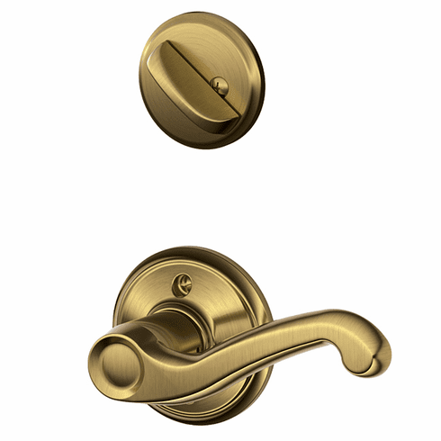 SCHLAGE RESIDENTIAL F59-FLA-609-LH F59 Flair Inside Trim Handleset/Entrance Lever Lock F59FLA609LH F59 FLA 609 LH