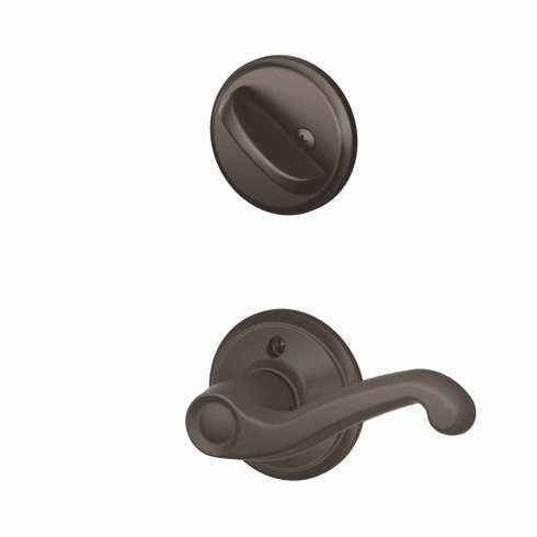 SCHLAGE RESIDENTIAL F59-FLA-613-LH F59 Flair Inside Trim Handleset/Entrance Lever Lock F59FLA613LH F59 FLA 613 LH