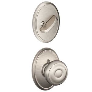 SCHLAGE RESIDENTIAL F59-GEO-619-WKF F59 Georgian Inside Trim Handleset/Entrance Knob Lock With Wakefield Trim F59GEO619WKF F59 GEO 619 WKF