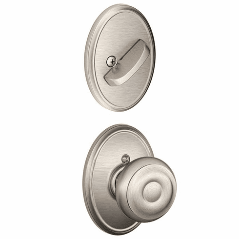 SCHLAGE RESIDENTIAL F59-GEO-619-WKF F59 Georgian Inside Trim Handleset/Entrance Knob Lock With Wakefield Trim F59GEO619WKF F59 GEO 619 WKF