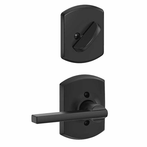 SCHLAGE RESIDENTIAL F59-LAT-622-GRW F59 Latitude Inside Trim Handleset/Entrance Lever Lock With Greenwich Trim F59LAT622GRW F59 LAT 622 GRW