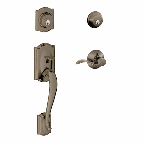 SCHLAGE RESIDENTIAL F62-CAM-ACC-620-RH F62 Camelot Double Cylinder Handleset With Accent Entrance Lever F62CAMACC620RH F62 CAM ACC 620 RH