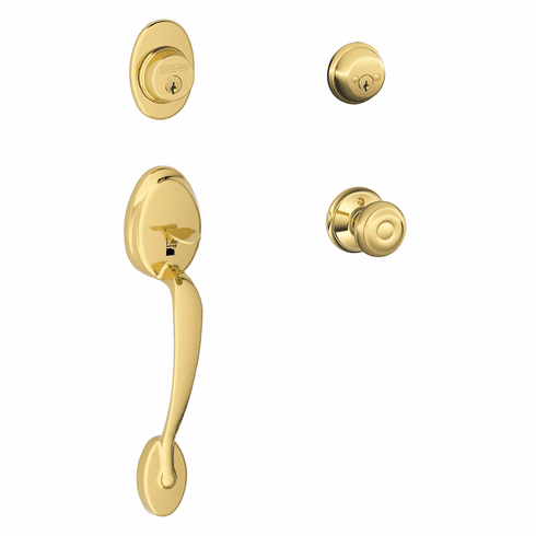 SCHLAGE RESIDENTIAL F62-PLY-505-GEO-605 Schl Res Handle Set -Double Cylinder F62PLY505GEO605 F62 PLY 505 GEO 605