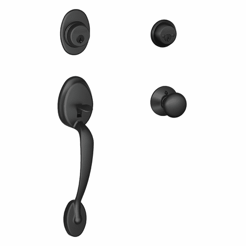 SCHLAGE RESIDENTIAL F62-PLY-PLY-622 F62 Plymouth Double Cylinder Handleset With Plymouth Entrance Knob F62PLYPLY622 F62 PLY PLY 622