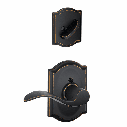 SCHLAGE RESIDENTIAL F94-ACC-716-CAM-LH F94 Accent Lever Inside Trim For Dummy Handleset With Camelot Trim F94ACC716CAMLH F94 ACC 716 CAM LH