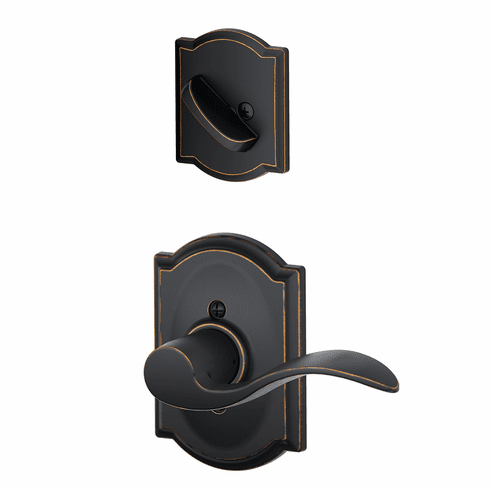 SCHLAGE RESIDENTIAL F94-ACC-716-CAM-RH F94 Accent Lever Inside Trim For Dummy Handleset With Camelot Trim F94ACC716CAMRH F94 ACC 716 CAM RH